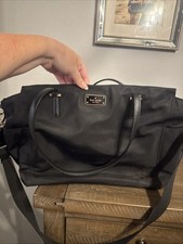 Kate Spade Black Nylon Messenger Bag Diaper Purse Handbag