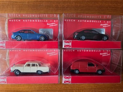 4 Busch Automodelle 2x MB C-Klasse / Dodge Ram Van / MB 220  neu in der OVP