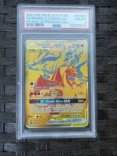 Carta Promo Pokémon TCG Reshiram Charizard GX Holo PSA 8 Sole e Luna SM247