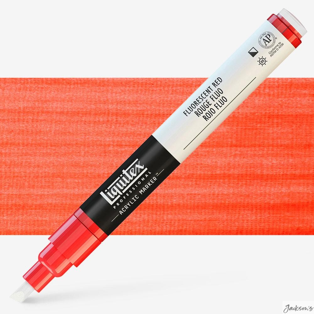 Liquitex Professional Paint Marker Fluorescent Red 2-4mm Chisel Nib Art