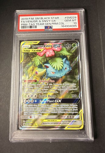 Venusaur & Snivy-GX graded PSA 10 for sale on eBay