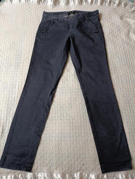 Women Massimo Dutti Trousers Grey Cotton 36 / S /