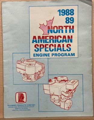 #ad #ad Tecumseh Products Co 1988 89 North America Specials Engine Program $12.99