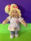 Cabbage patch kids doll 16” heart dress tights  blonde HM2 1985