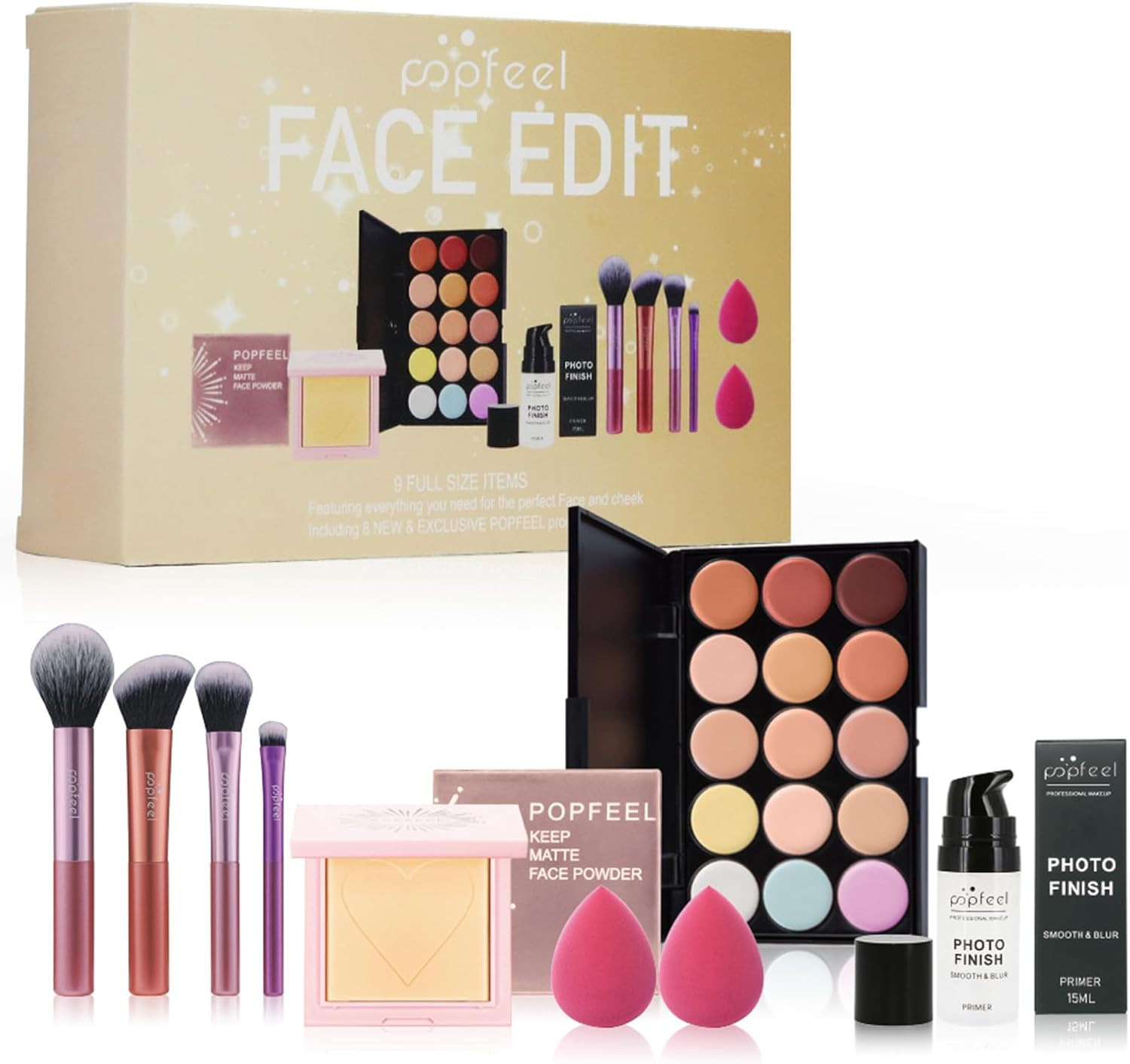 Palette correcteur de teint compacte 15 couleurs idéale pour vos retouches voyage