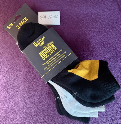 Dr. Martens Multipack 3 Paar The Short Double Doc Sock S/M 36-41 Cotten Mehrfarb