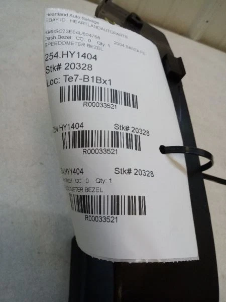 2004 HYUNDAI SANTA FE DASH SPEEDOMETER BEZEL OEM USED TESTED  - Image 4 of 4