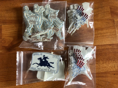 Vintage Patriotic Cup Cake Toppers Picks U Pick NOT a LOT NOS