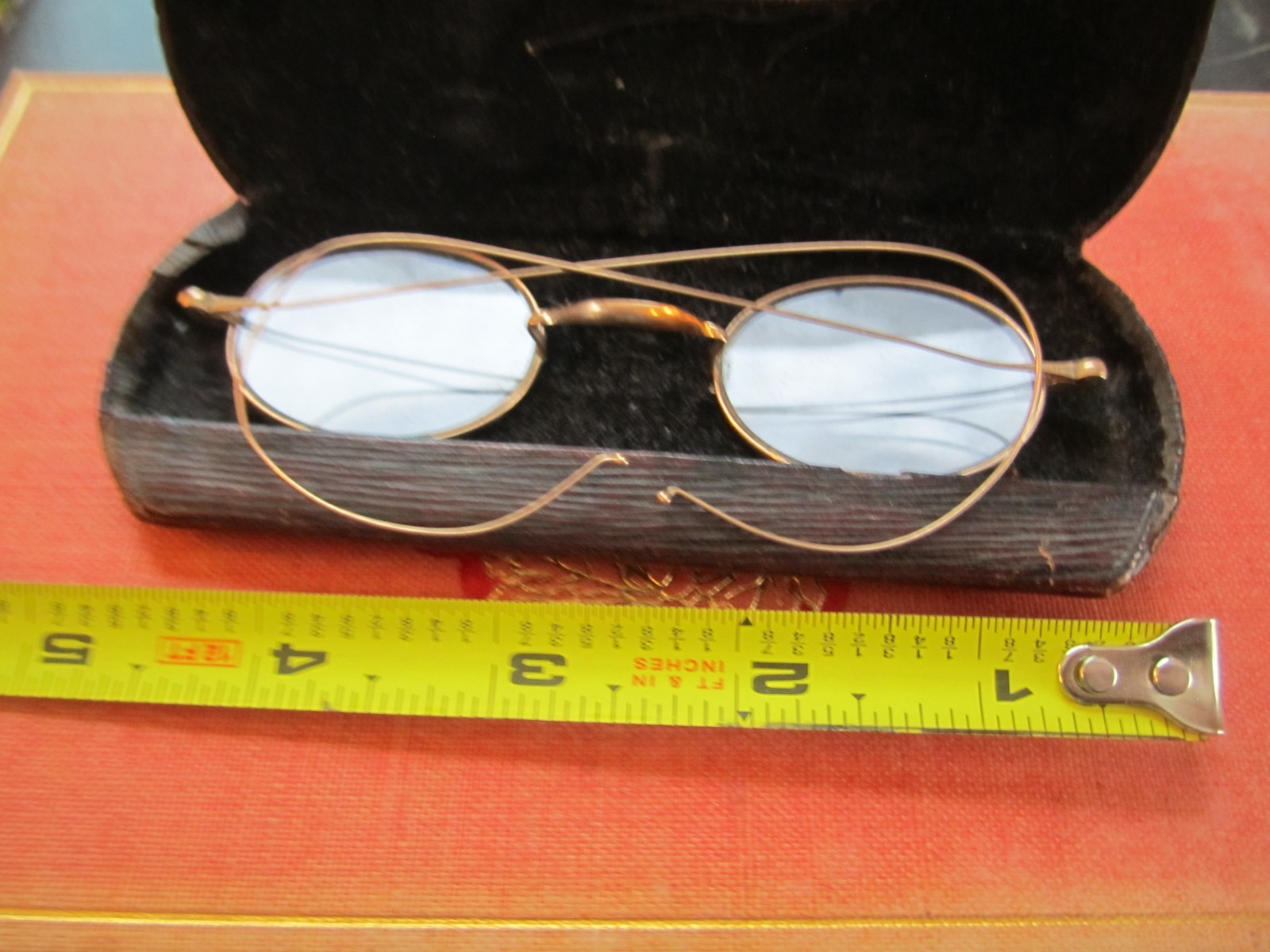 10k gold solid marked antique wire eyeglasses spe… - image 13