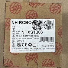 Wylex NHXS1B06 6A B Type Residual Current Breaker with Over-Current - White