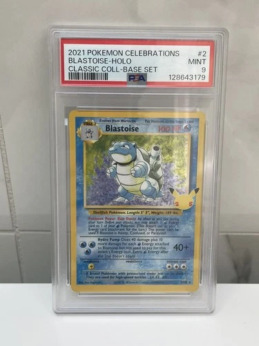 2021 Pokemon Celebrations Blastoise Holo #2 Classic Collection PSA 9