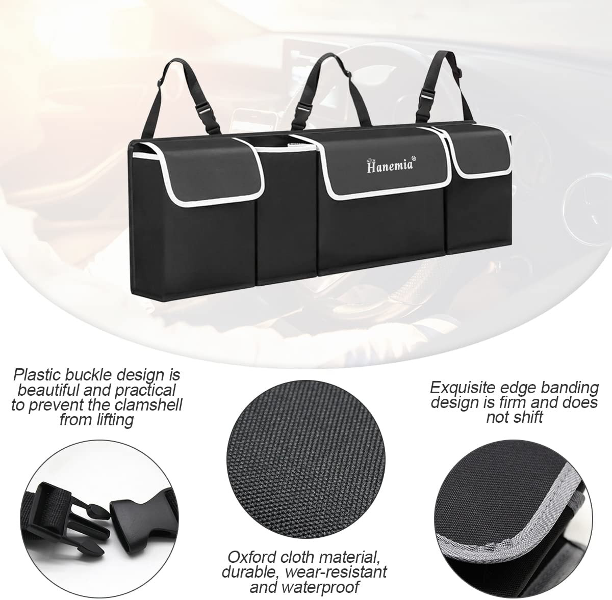 Organizer e Portaoggetti per Bagagliaio Dell'auto, Organizer da Appendere Al Sed - Miniatura 3