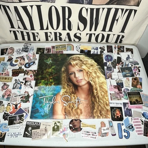 Taylor Swift Self-Titled Debut Vinyl Album & Eras Tour Concert Banner Flag