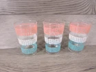 Vintage Anchor Hocking Peekaboo Leaves Tumbler Glasses Ice Tea Juice Set of 3