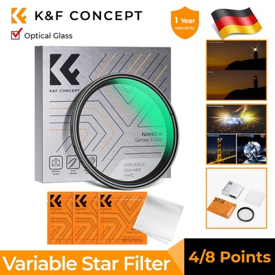 K&F Concept NANO-X Variabler Sternfilter 4Punkte,8Punkte für Sternenlichteffekte