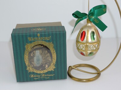 WATERFORD HOLIDAY HEIRLOOMS SMALL COLLEEN HOLIDAY EGG 115990 CHRISTMAS ...