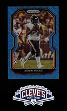 2020 PANINI PRIZM AKIEM HICKS 069/199 BLUE SHIMMER CHICAGO BEARS