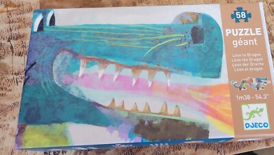 Djeco Puzzle France Leon the Dragon Giant Shaped 58 piece Puzzle 5