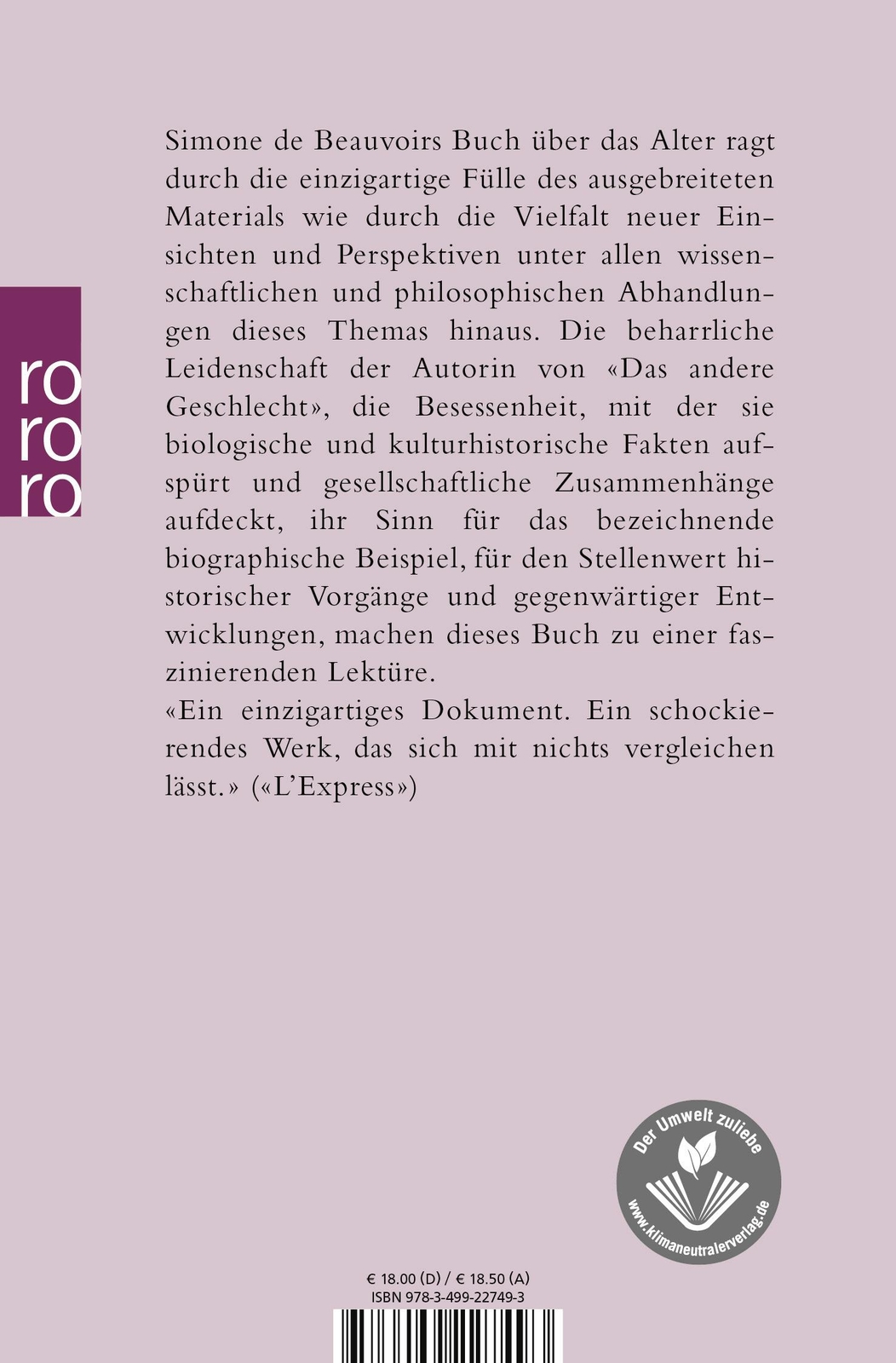 Thumbnail - Das Alter, Simone De Beauvoir