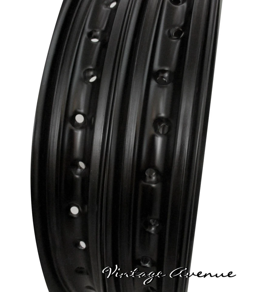 [LG4421] SUZUKI T500 GT500 GT550 GT750 ALUMINUM (BLACK) FRONT + REAR WHEEL RIM - Image 4 of 4