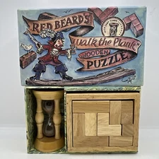 Red Beard's Walk The Plank Wooden Puzzle In Box w Timer - Pirate Party Game