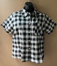 VTG 70s women’s Laura Mae Life short sl checked top sz 36. Excellent condish!