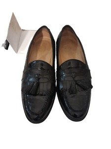 Johnston & Murphy 10.5 Men's Black Tassell Leather Dress Shoes