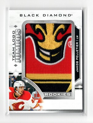 2023-24 Upper Deck Black Diamond Jakob Pelletier Team Logo Jumbos RTL-JP Flames 