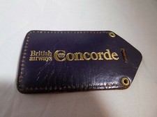 British Airways Concorde Leather Luggage Tag used. I think it's the 1976 Design 