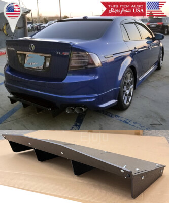 Rear Bumper Diffuser Winglet Splitter Spoiler Shark Fin Fit 04-08 TL Type S