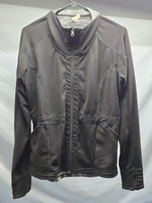 Women's Lucy Jacket Large Black Softshell Zip Front Pockets