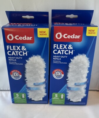 O-Cedar Flex & Catch Heavy Duty Refills 5 Pack - Lot Of 2 Cleaning Supplies