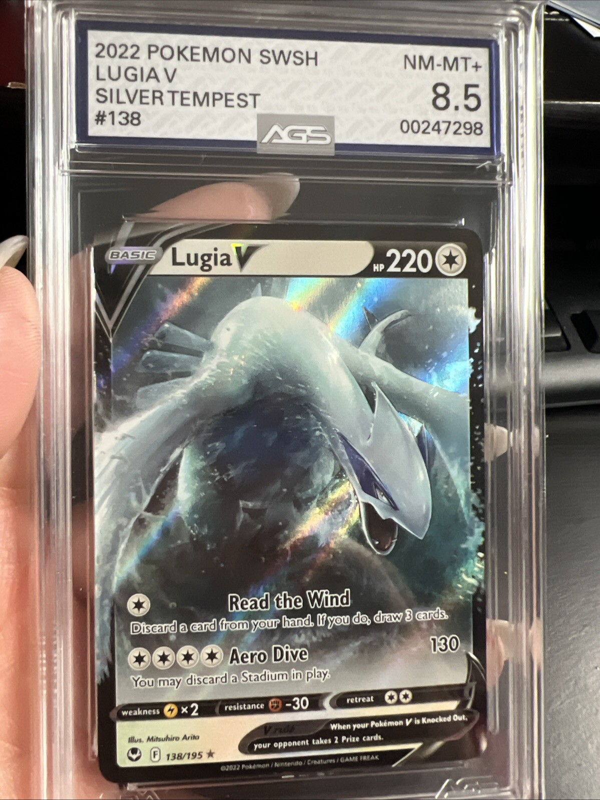 Lugia V 138/195 Pokemon Carta Rara [Silver Tempest] + Toploader Protettivo TitanCards - 3