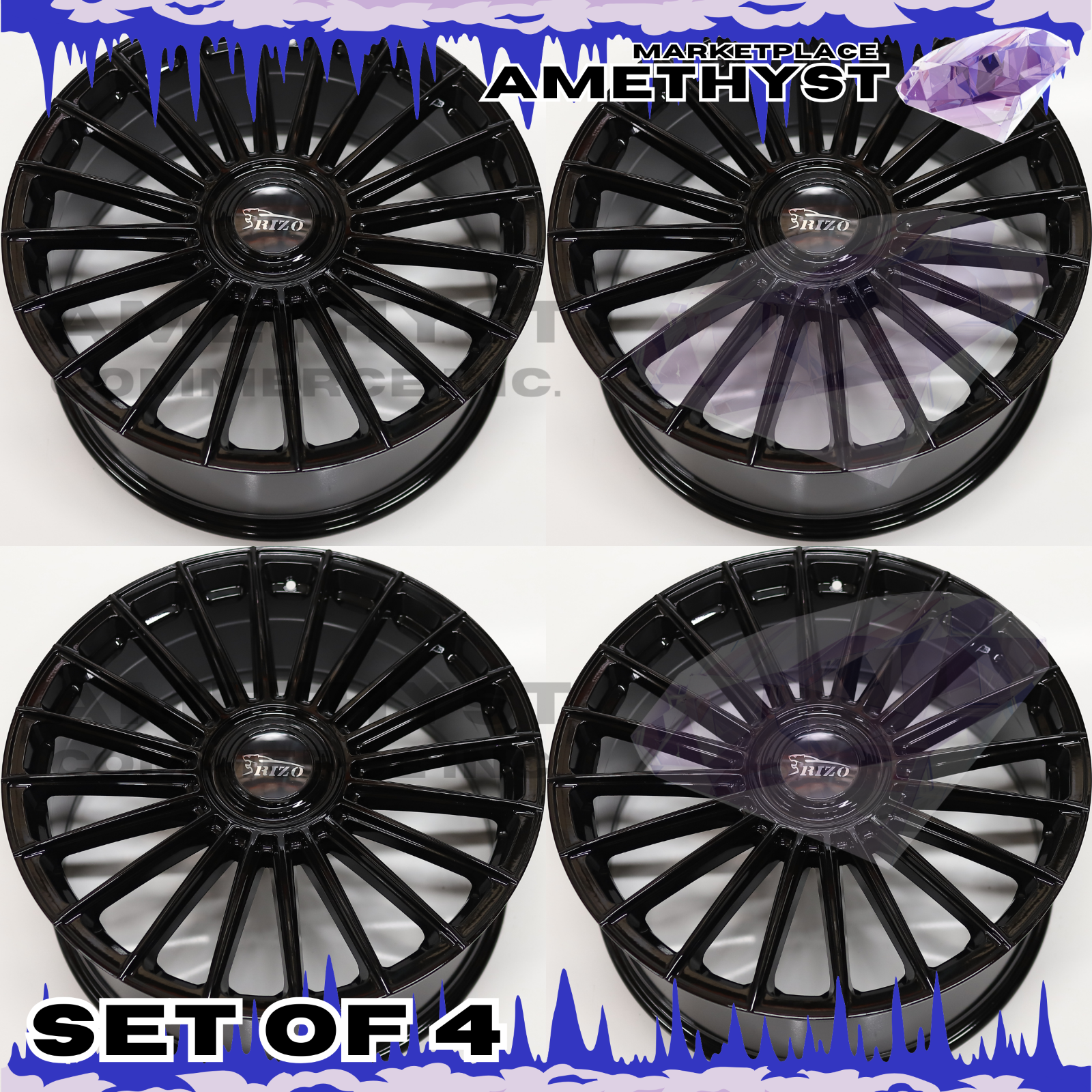 22x9.5J 5x120 22-Inch Wheels Rims Set of 4 New US Wheel
