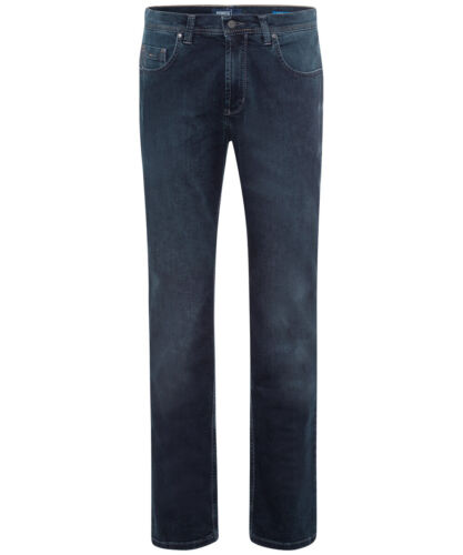 Pioneer RANDO Megaflex Blue/Black Worn 16801 6688.6802 Regular Cut Jeans for Men - Picture 1 of 42