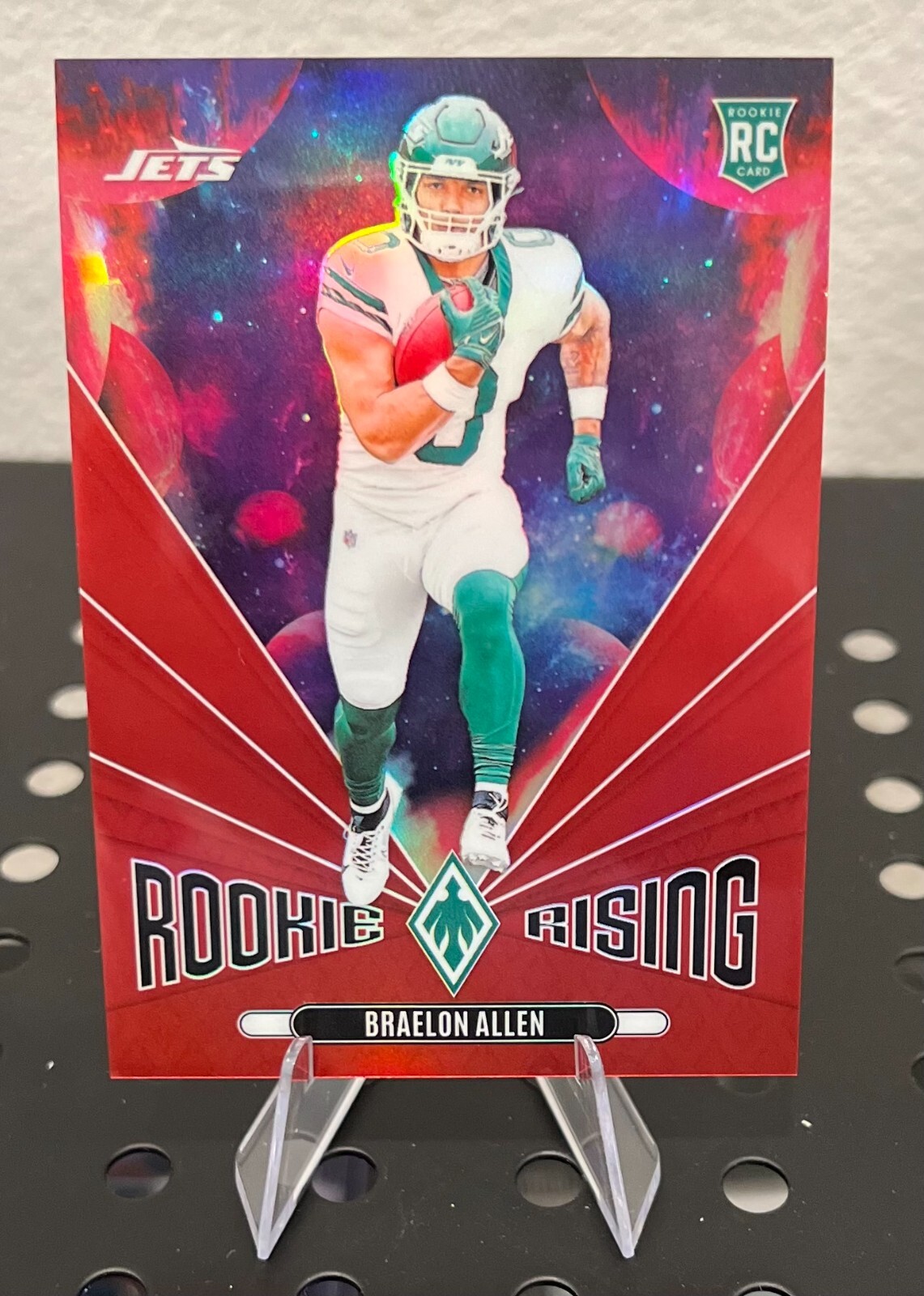 2024 Panini Phoenix Braelon Allen - Rookie Rising Red /99 - Jets (RC)