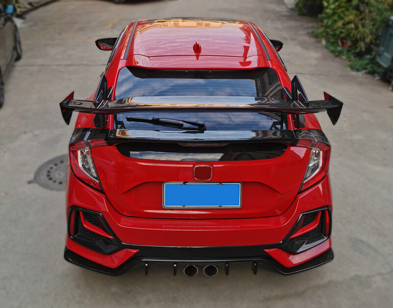 GT Trunk Spoiler For Honda Civic FK7 FK8 SPN Style Carbon Fiber