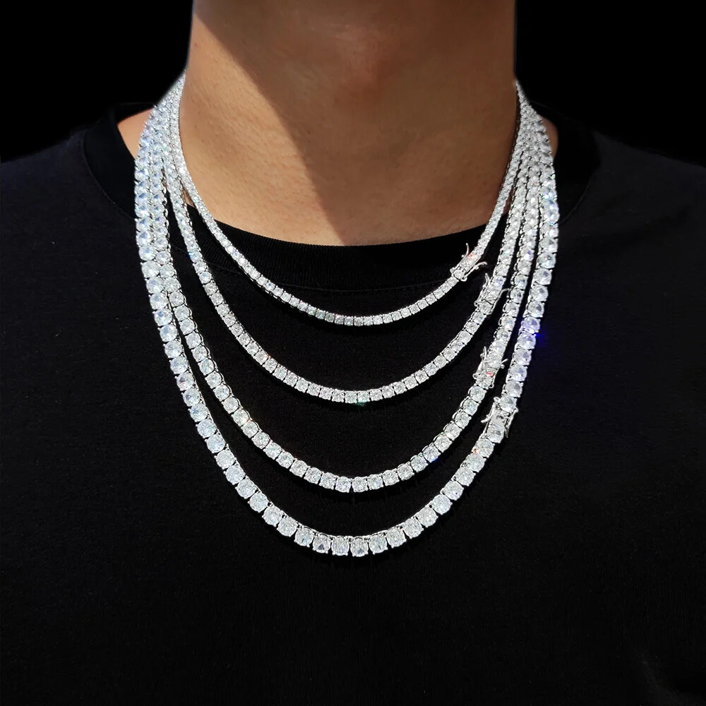 Jewelry 1 Row Iced Out Tennis Chain Bling Diamond Cubic Zirconia