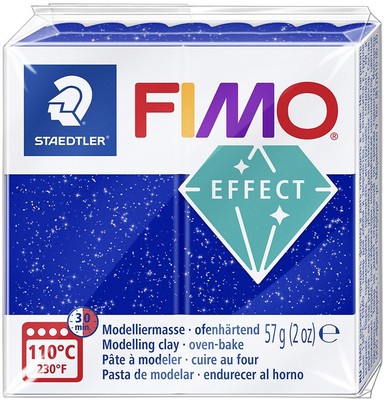 Staedtler Fimo Effect Polymer Clay 2oz-Glitter Blue