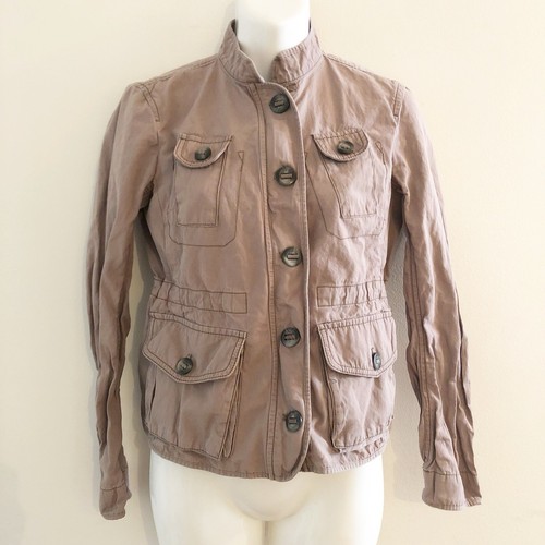 Ann Taylor LOFT Utility Jacket Tan 