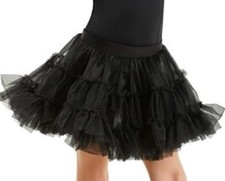 BASIC MOVES Girls Pull-On Petticoat Dance Skirt, Black, Size T/S 2-3 , NWD