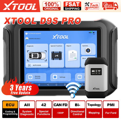 XTOOL D9S PRO Car Diagnostic BiDirectional Scanner 42+ Services Topology Mapping