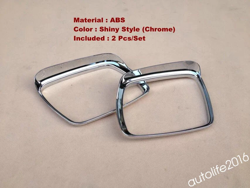 Chrome Front Rear Fog Light Lamps Trim For Dodge Journey Fiat Freemont 2011-2017 - Image 3 of 4