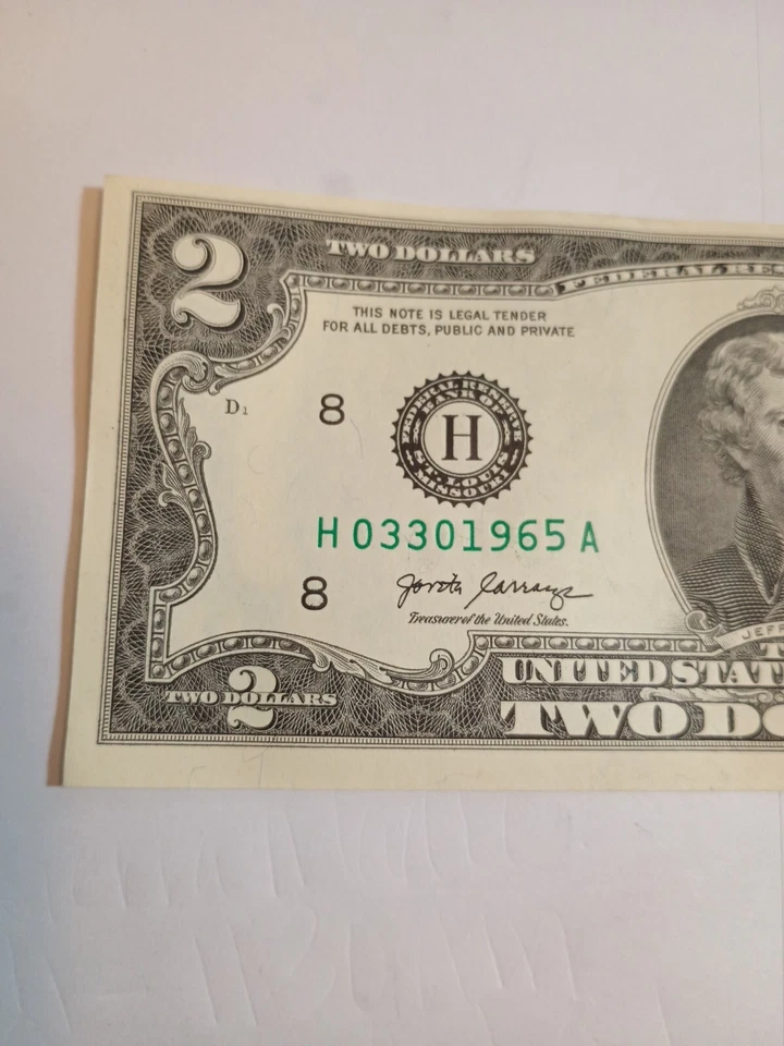 🎉2017A $2 HST LOUIS BEP H-A BLOCK TRUE BIRTHDAY NOTE MARCH 30 1965 (H03301965A) - Image 2 of 4