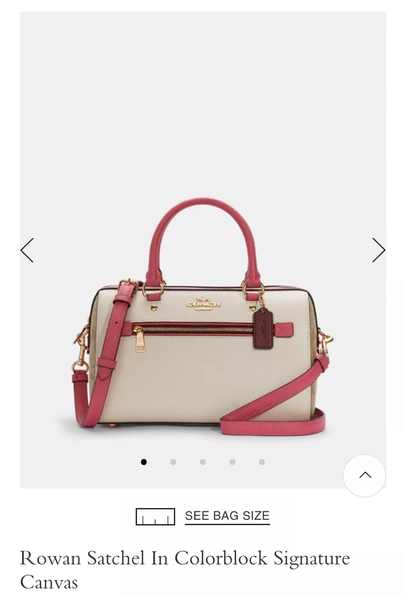 Coach rowan sale satchel colorblock