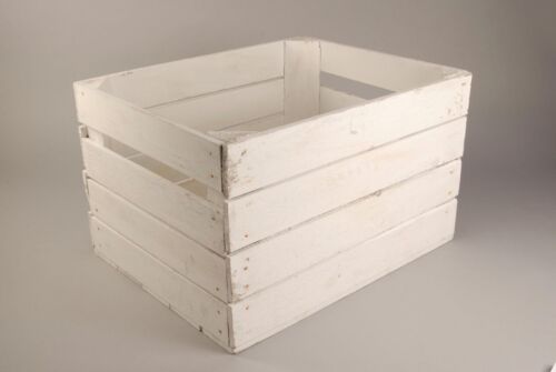 Kiste aus Holz Obststiege weiß Shabby Landhaus Regal - Bild 1 von 1