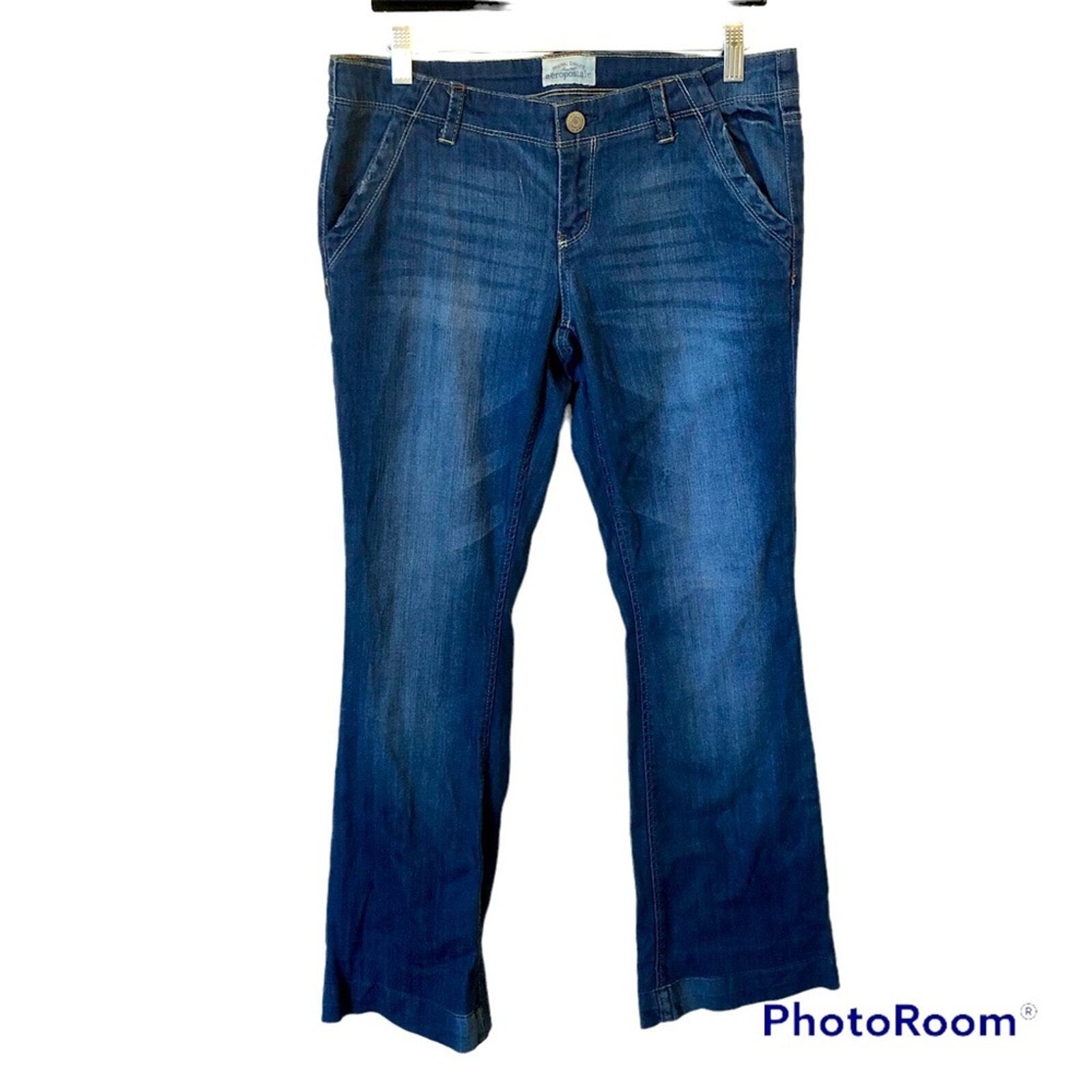 Aéropostale | Jeans | Aeropostale Hailey Flare Jeans Womens 112 Short Blue Low Rise 5pocket 65f8f4ae34e25395a341f73c - Foto 13