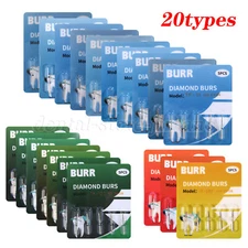 Dental Diamond Burs FG Round End Taper Super Coarse Fine Grit 100 pcs po