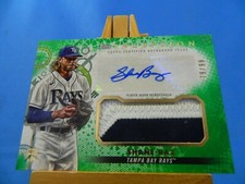 Shane Baz Topps Inception 2022 RC Rookie Patch Autograph Auto /99 Green