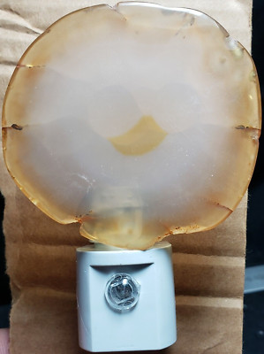 Agate Slice Night light w/ Daytime Sensor 3.5''x2.5''x2''